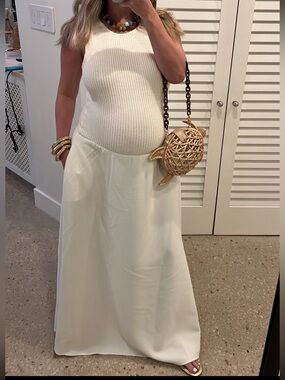 Sabo Skirt Cream Knit Top Maxi Dress